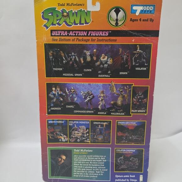 Mcfarlane Toys Spawn Pilot Spawn Black W/ Jet Pack W Missile Action Figure Read - Picture 3 of 4